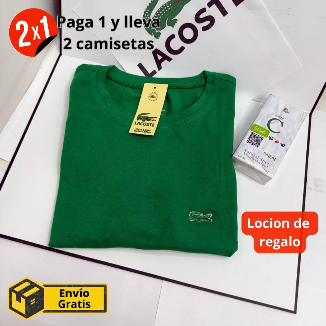 2 Cаmіsеtаs Lасоstе® + Lосіón de regalo