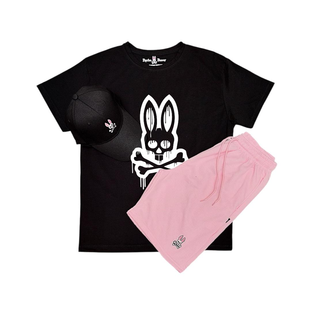 Conjunto Psycho Bunny® Camiseta + Pantaloneta + Gorra