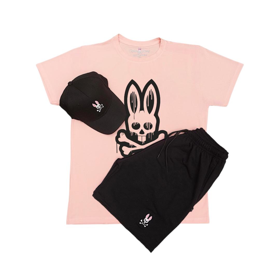 Conjunto Psycho Bunny® Camiseta + Pantaloneta + Gorra