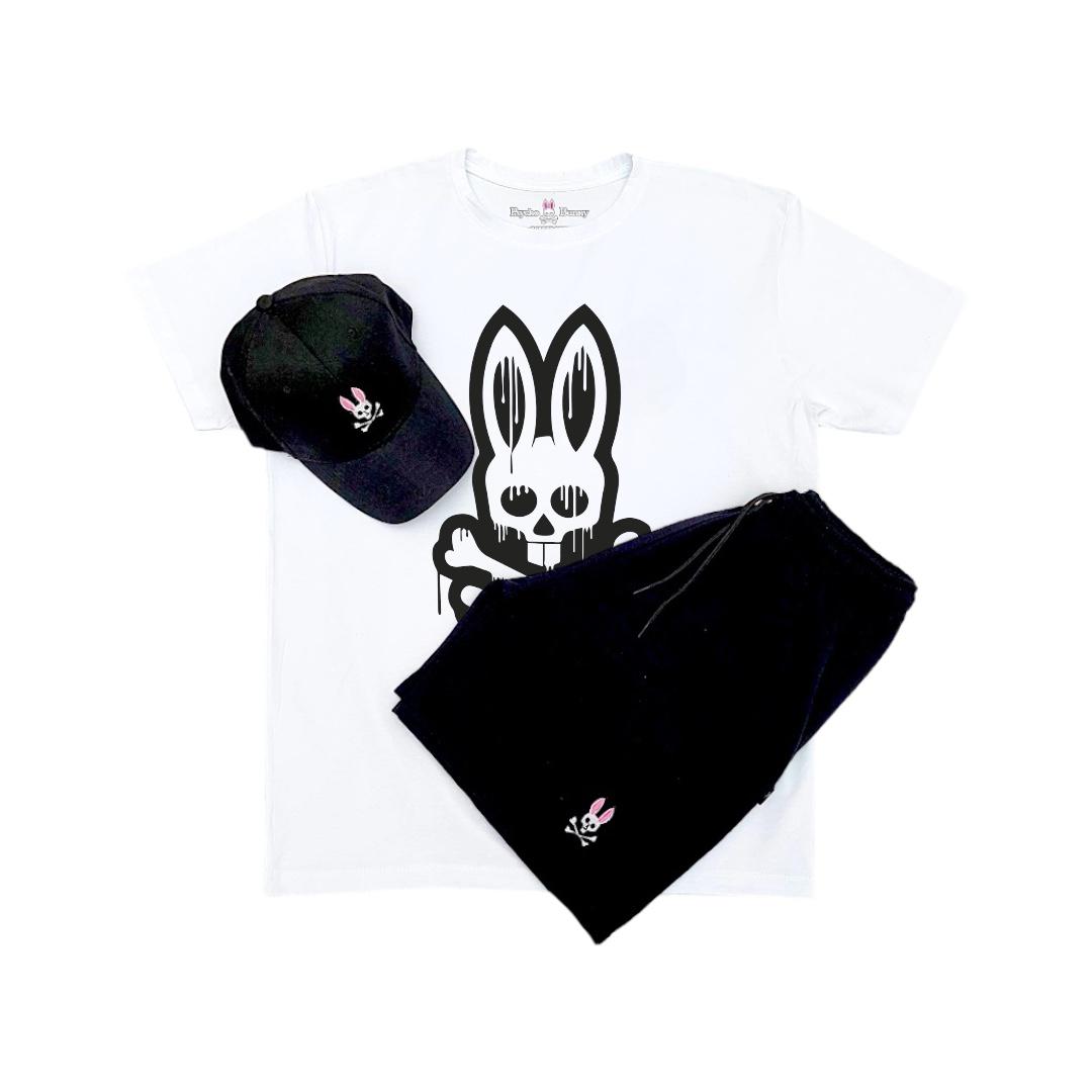 Conjunto Psycho Bunny® Camiseta + Pantaloneta + Gorra