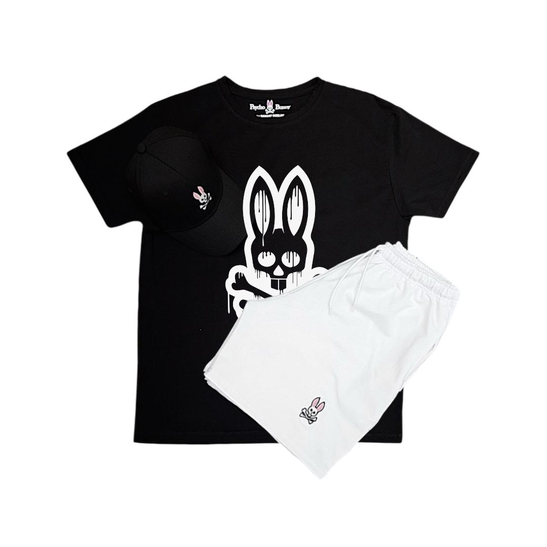 Conjunto Psycho Bunny® Camiseta + Pantaloneta + Gorra