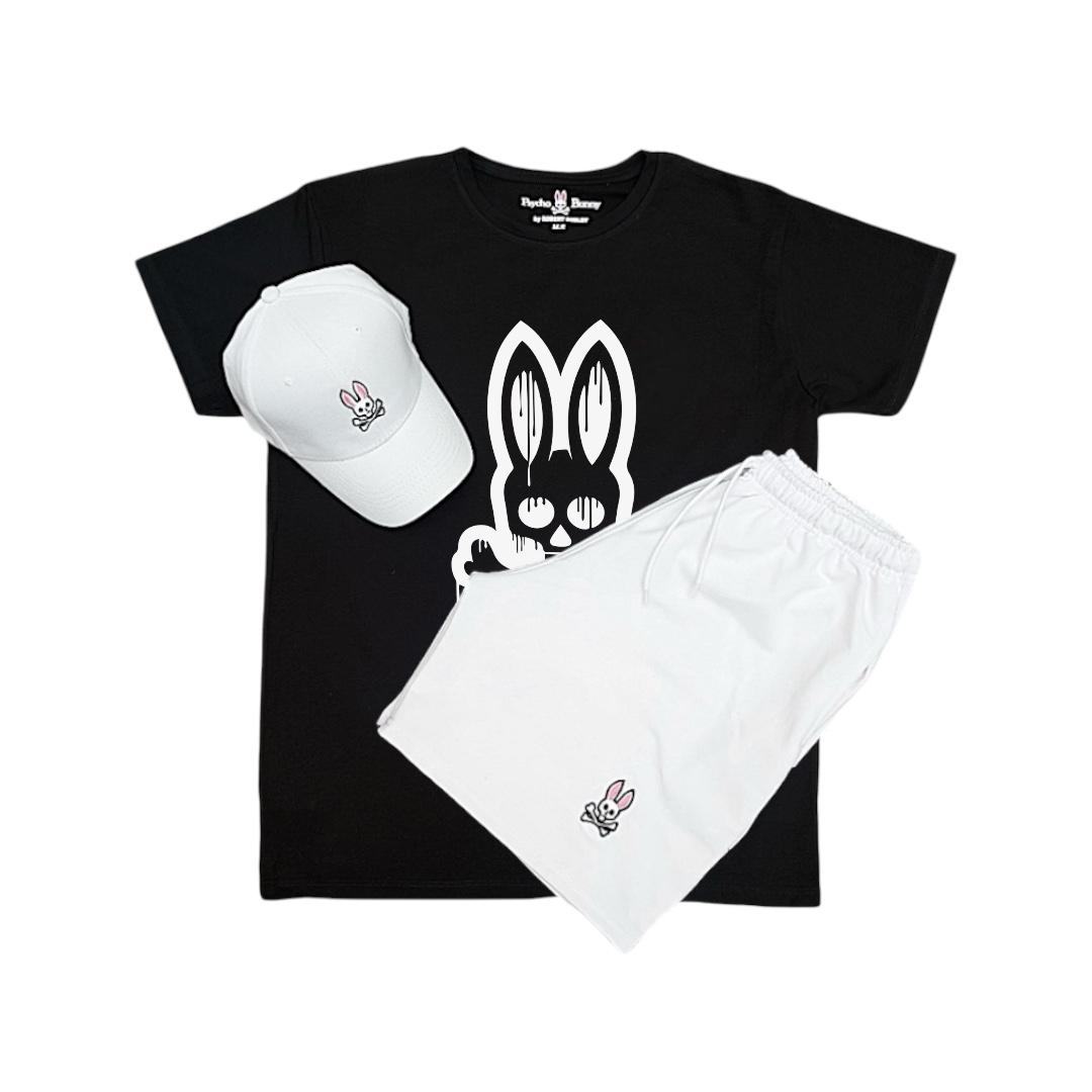 Conjunto Psycho Bunny® Camiseta + Pantaloneta + Gorra