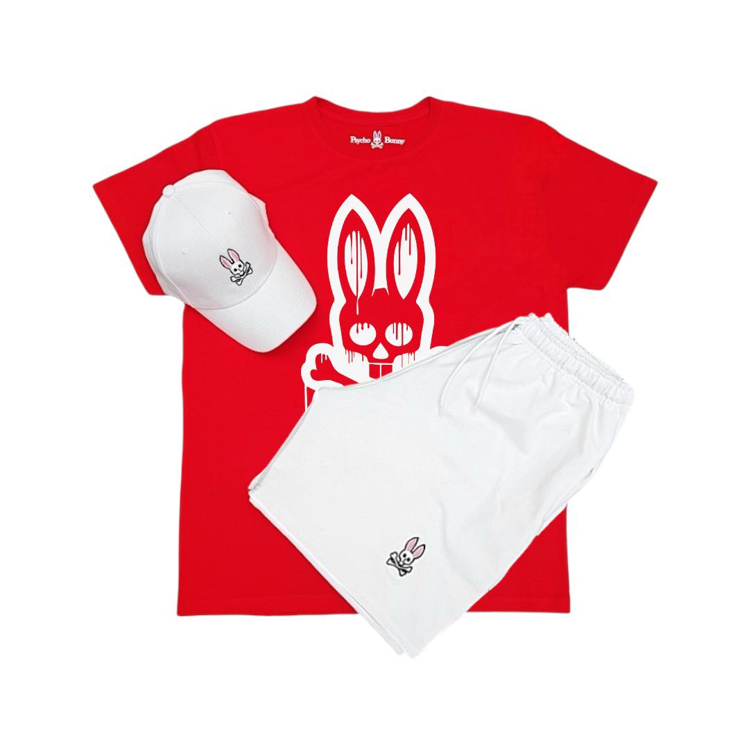 Conjunto Psycho Bunny® Camiseta + Pantaloneta + Gorra