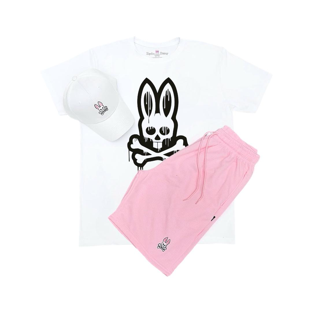 Conjunto Psycho Bunny® Camiseta + Pantaloneta + Gorra