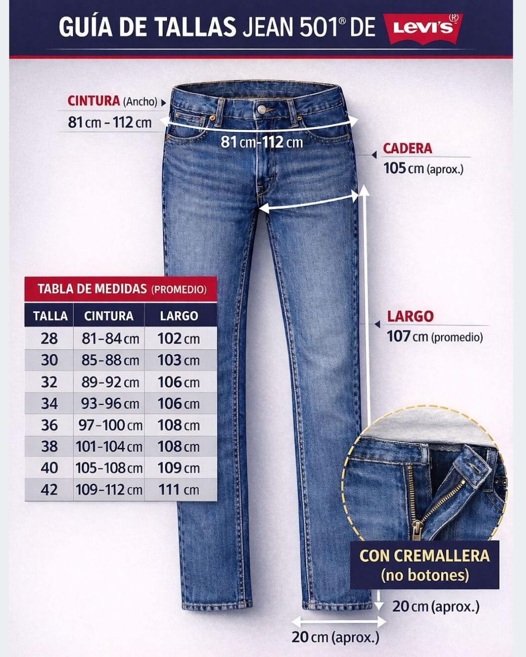 Jean Levis® 501 Estilo Original rígido bota recta x 3 unidades