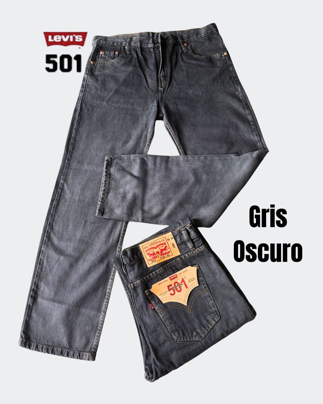 Jean Levis® 501 Estilo Original rígido bota recta x 3 unidades