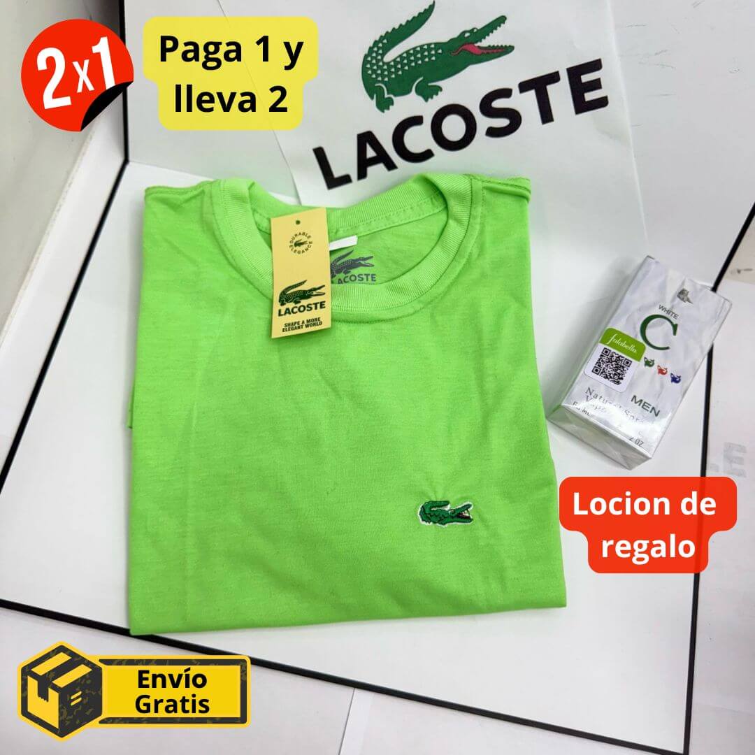 2 Cаmіsеtаs Lасоstе® + Lосіón de regalo