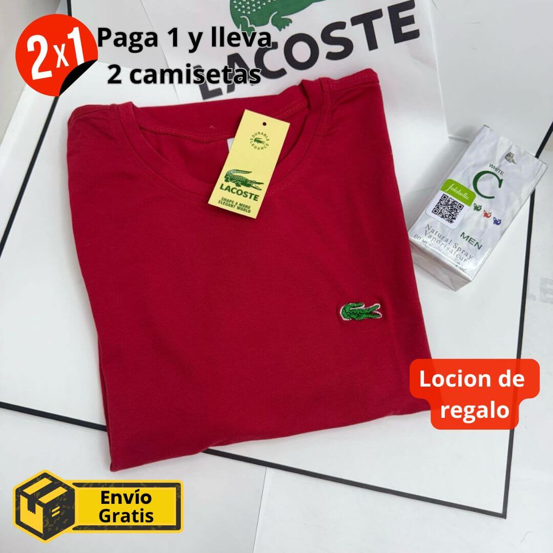 2 Cаmіsеtаs Lасоstе® + Lосіón de regalo