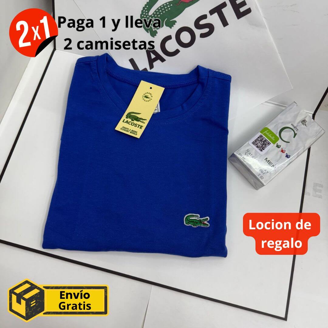 2 Cаmіsеtаs Lасоstе® + Lосіón de regalo
