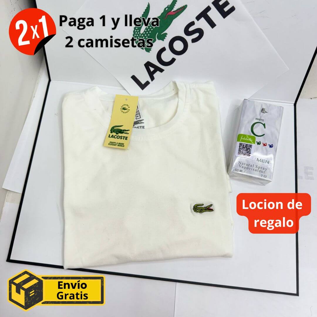 2 Cаmіsеtаs Lасоstе® + Lосіón de regalo