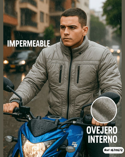 Chaqueta Náutica Impermeable con Forro Ovejero Londres