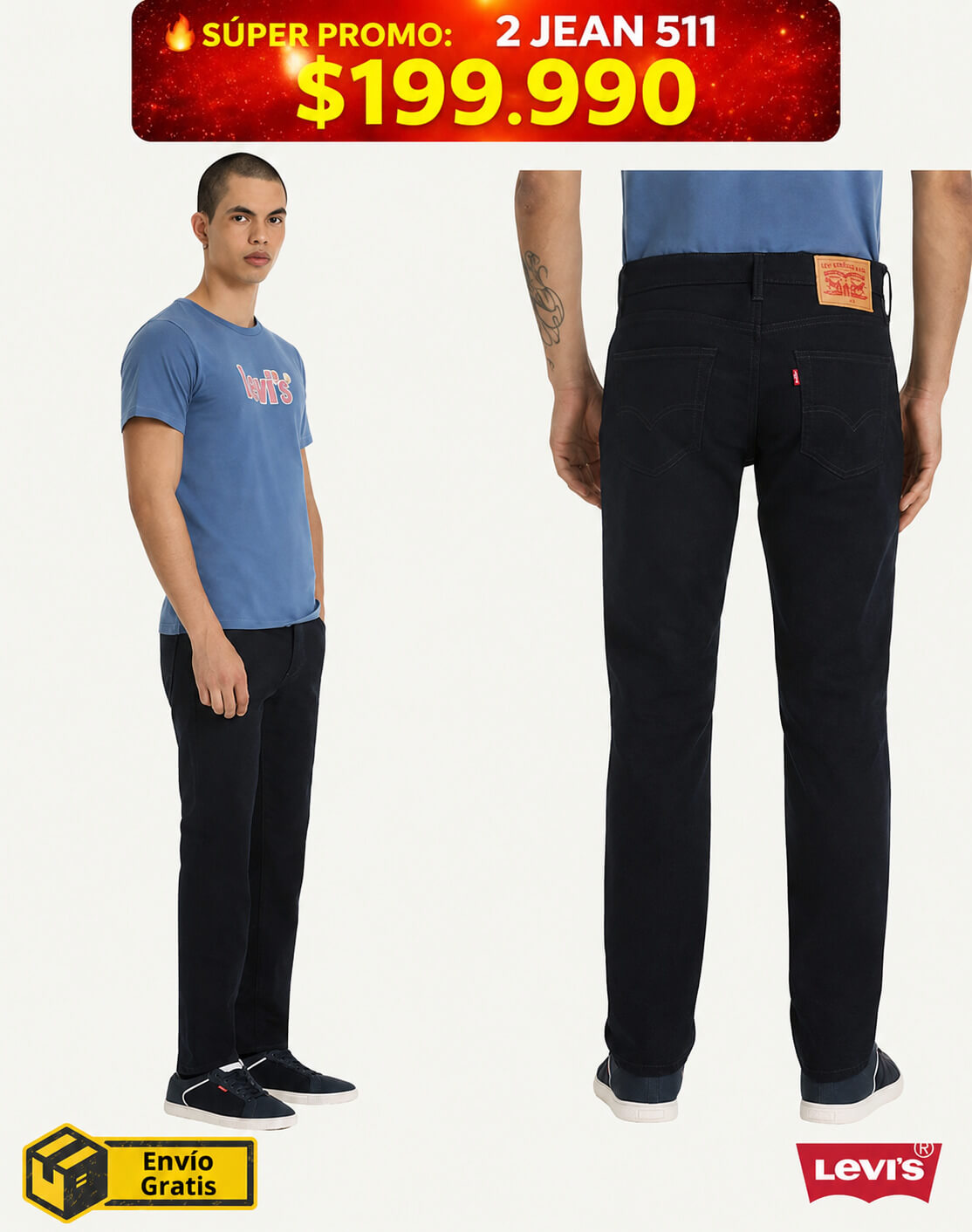 Jean Levis® 511 Stretch x 2 unidades
