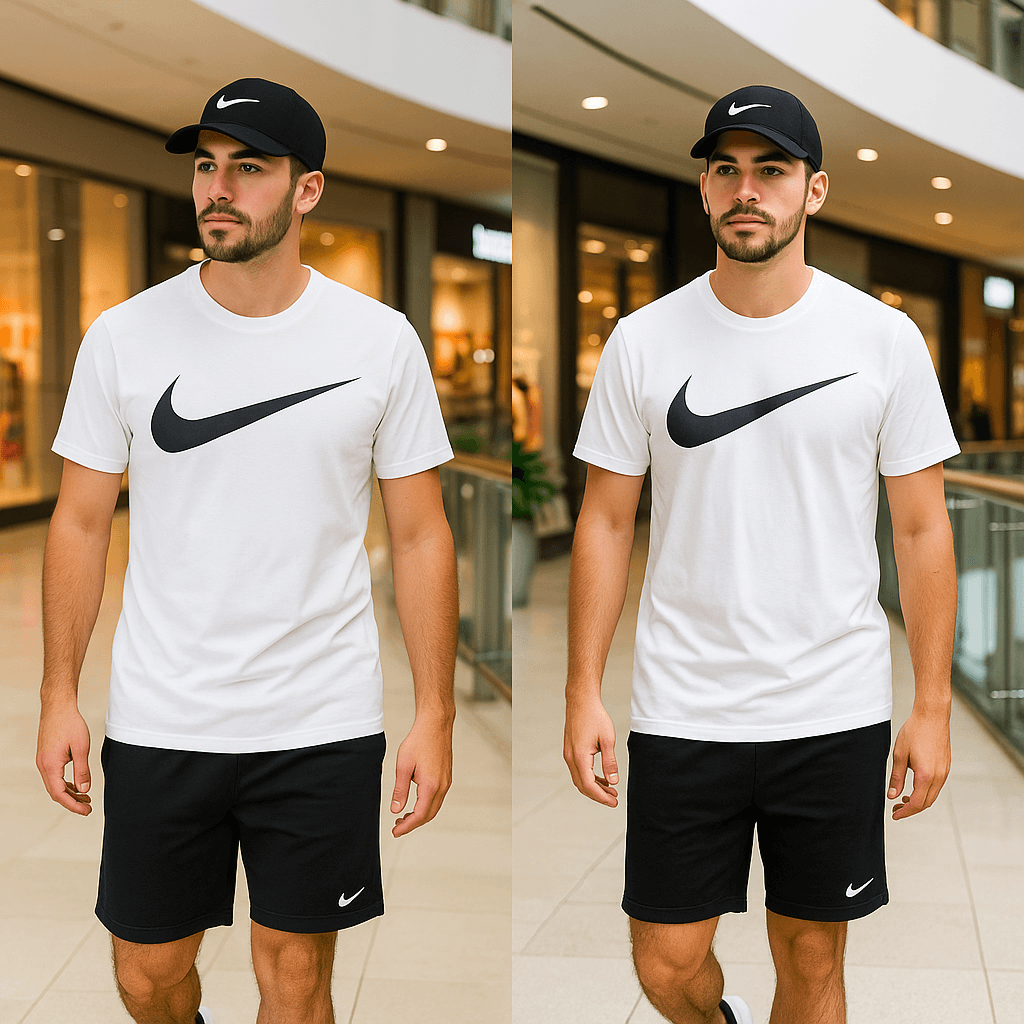 Conjunto Nike® Camiseta + Pantaloneta + Gorra