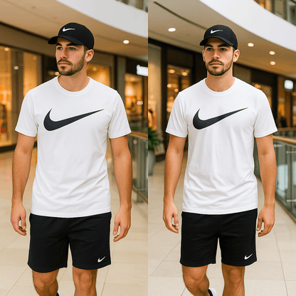 Conjunto Nike® Camiseta + Pantaloneta + Gorra