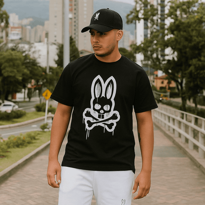 Conjunto Psycho Bunny® Camiseta + Pantaloneta + Gorra