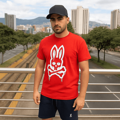 Conjunto Psycho Bunny® Camiseta + Pantaloneta + Gorra