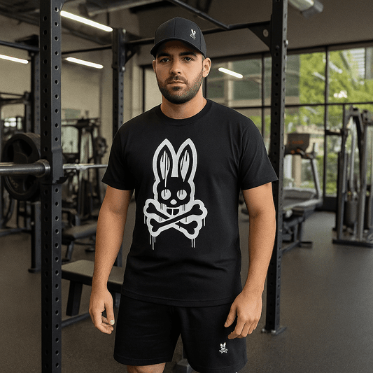 Conjunto Psycho Bunny® Camiseta + Pantaloneta + Gorra