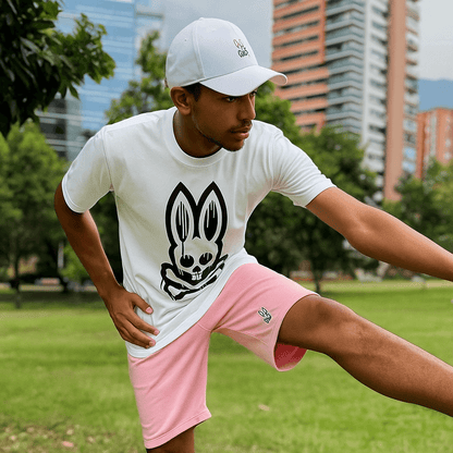 Conjunto Psycho Bunny® Camiseta + Pantaloneta + Gorra