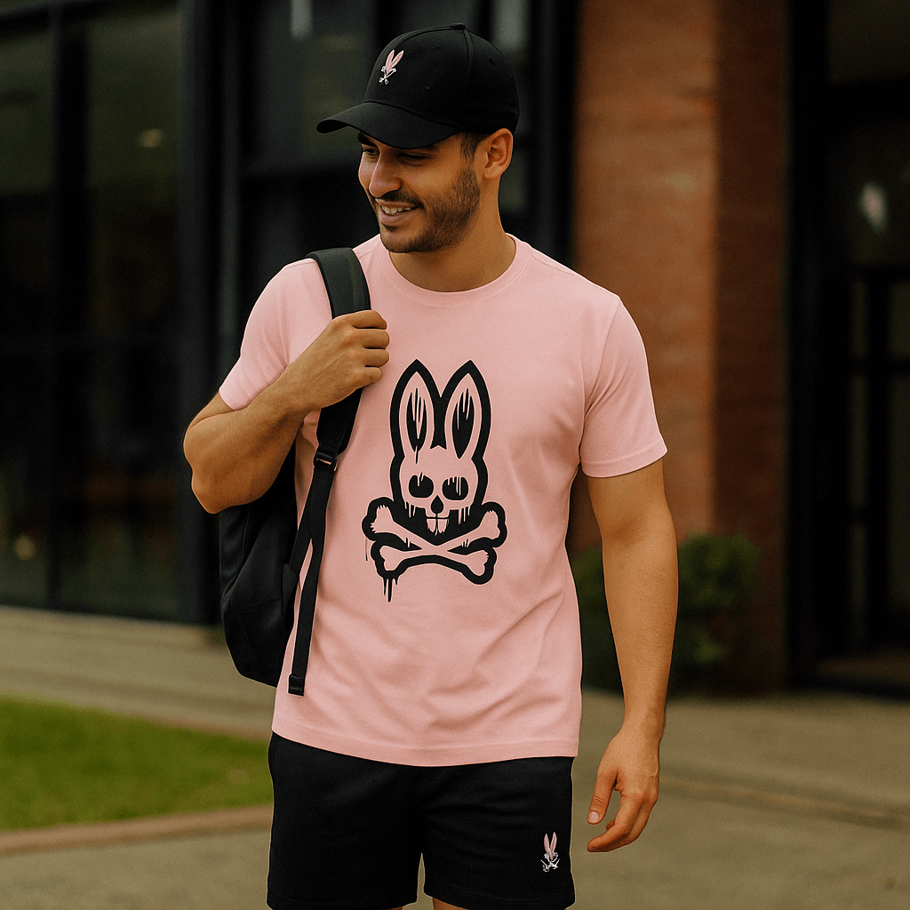 Conjunto Psycho Bunny® Camiseta + Pantaloneta + Gorra