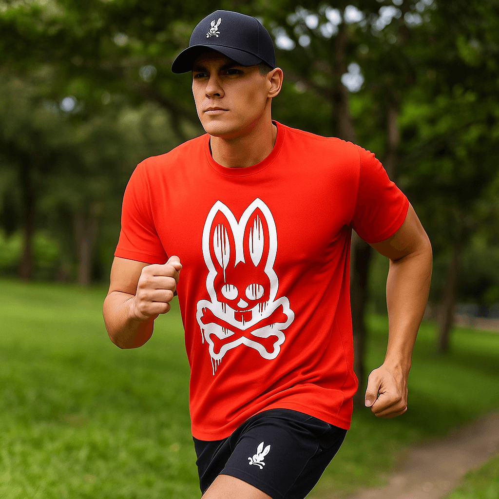 Conjunto Psycho Bunny® Camiseta + Pantaloneta + Gorra